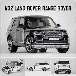 Diecast Model Cars 1/32 Range Rover Sport Toy Car SUV Mini JKM Die Cast Alloy Pull Back Soundlight Series Christmas Gift T240524