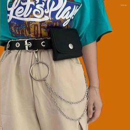 Belts Belts Women Fashion Waist Pack PU Fanny Simple Womens Gift Belt Bag Phone Chain Bags For Lady Casual Female Purse Black