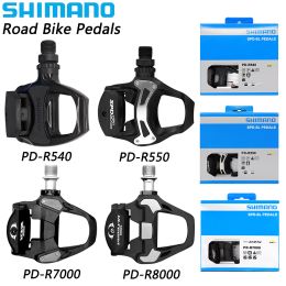 SHIMANO SPD PD-R540 R550 R7000 R8000 Road Bike Pedals Self-locking Pedals with SM-SH11 Cleats Original Bicycle Parts