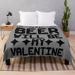 Blankets Beer Will Be My Valentine 9 Throw Blanket Summer Bedding