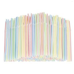 Cups Saucers 100pcs Mixed Colours Flexible Drinking Straw Plastic Disposable Straws Party DIY Drink Beverage Supplies Bar Club Original
