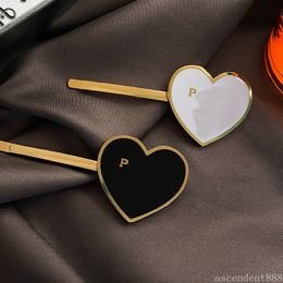 7 Colors Heart Hair Clip Designer Jewelry Women Brand Barrettes Fashion HairJewelry Accessories Luxury Letter Clip hair Clip Hairpins