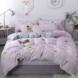 Bedding Sets Pink Pineapple Fruit Girl Boy Kid Bed Cover Set Duvet Adult Child Sheets And Pillowcases Comforter 61071