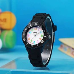 Children's watches Childrens Simulated Watch Boys and Girls Soft Silicone Band Colourful Digital Cute Watch Childrens Waterproof Quartz Watch Y240527