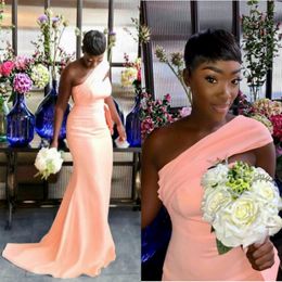 Long Sleeveless Ruffles Prom Dresses 2022 Mermaid Turkey Plus Size Country Style Maid Of Honor Bridesmaid dresses African 2403