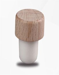 Factory Bar Products Wine Stoppers Bottle Stopper Wood Tplug Corks Sealing Plug Cap tool KD12322624