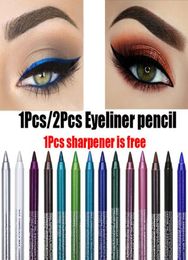 14 Colours Longlasting Eyeliner Pencil Waterproof Shimmer Matte Eye Shadow Liner Makeup Eyeshadow Pen Cosmetic Tools2520048