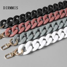 Bag Parts & Accessories Fashion Woman Handbag Accessory Chain Black White Green Resin Luxury Frosted Strap Women Clutch Shoulder Purse 346L