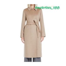 High Quality Trench Coat Maxmara Designer Coat Women's Fashion Coat Wool Blend Italian Clothing Brand Top Factory Technology C9F6