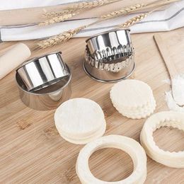 Baking Tools 3pcs/set Stainless Steel Round Dumplings Wrappers Moulds Set Cutter Maker Cookie Pastry Wrapper Dough Cutting Tool