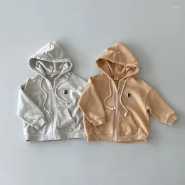 Jackets Baby Boy's Hooded Coats Cotton Hoodies Jacket For Girls Autumn Kids Sweatshirt Windbreaker Children Outerwear