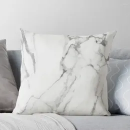 Pillow White Marble With Grey Veins Throw Room Decorating Items Sofa Luxury Cover