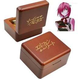 Keychains Anime Elfen Lied Lilium Music Box Golden Mechanical Wooden Antique Gift Home Office Elegance Decor Year Christmas Present