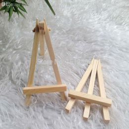 Wholesale-24Pcs Lot Mini Display Miniature Easel Wedding Table Number Place Name Card Stand 12 7cm 340F