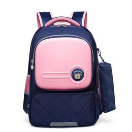 Children School Bags With Pencil Case For Girls Boys Cute Korean Style Kids Orthopaedic Backpack Waterproof Bookbag 292n