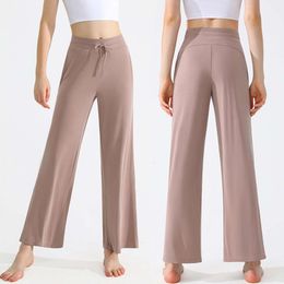 Lu Align Leggings Woman Pant Customised women's wide leg casual loose sweatpants comfortable pocket yoga pants