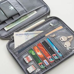 Storage Bags Women Travel Wallet Family Passport Holder Tickets Bag Credit Waterproof Document Case Organizer Card ID Handbag
