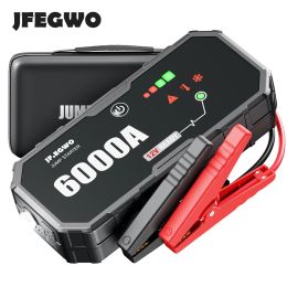 6000A Jump Starter Car Battery Portable Charger Power Bank Car Booster auto 12V Auto Starting Device Emergency Outdoor