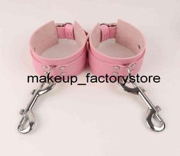 Massage BDSM Restraints Adult Erotic Leather Pink Handcuffs Bondage Fetish Fantasy Sex Toys For Women Couples Games Flirting Store2993282