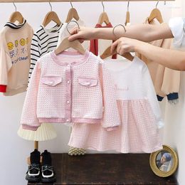 Clothing Sets Spring Baby Girls Casual Clothes Kids Cartoon Coat Dress 2Pcs/Set Infant Cotton Children Fashion Tracksuit 0-6 Years