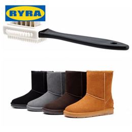 3 Side Of Cleaning Brushes For Suede Leather Nubuck Three Side Cleaning Shoe Brush High Quality Black S Shape Boot Shoes 1PCS
