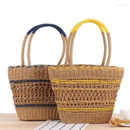 Evening Bags Hollow Paper Woven Bag Fashion Casual Vacation Single Shoulder Basket Tide Personality Straw