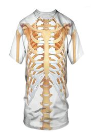 Men039s TShirts 3D Human Bones Print Tshirt Men 2022 Summer O Neck Short Sleeve Tees Tops Funny Outfit Style Male Clothes Cas5150655