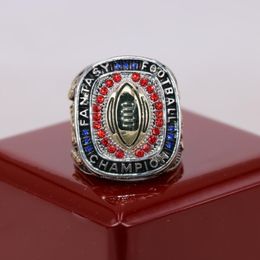 2019 Factory Price 2018 Fantasy Football Championship Ring Engraving Inside USA Size 8 To 15 Display Box Drop Shipping 167v