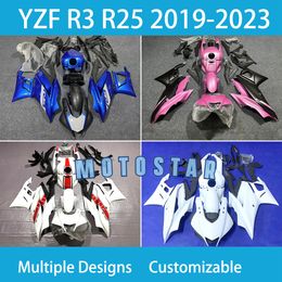 For YZFR3 2019-2020-2021-2022 2023 YZFR25 Year Yamaha YZF R3 R25 19-23 100% Fit Injection Motorcycle Fairings Kit ABS Plastic Body Repair Street Sport Bodykit Free Cus17