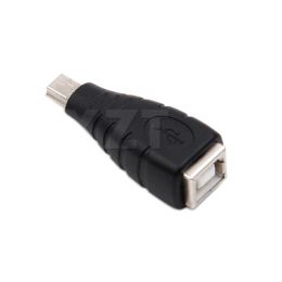 High quality Black Mini Micro USB 5pin Male to USB 2.0 B Type Female Printer Scanner Adapter Connector M/F