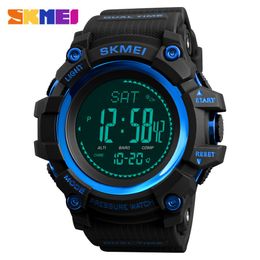 SKMEI 1538 Brand Mens Sports Watches Hours Pedometer Calories Digital Watch Altimeter Barometer Compass Thermometer Weather Men Watch 224j