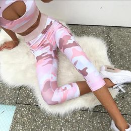 Yoga Outfits Print Yoga-Set Sports Wear For Women Gym Fitness Two Pieces Tracksuit Clothing High Waist