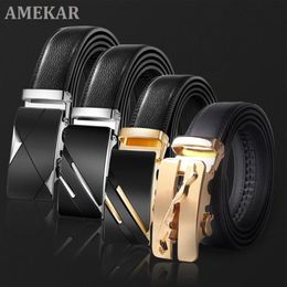 Belts 2021 Strap Male Metal Automatic Buckle Belt Men Top Quality Genuine Luxury Leather For 175S