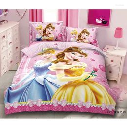 Bedding Sets Diamond Princess Set Twin Size Bed Sheets Duvet Covers For Girls Room Single Bedspread Coverlets 3d Printed 2-4 Pcs