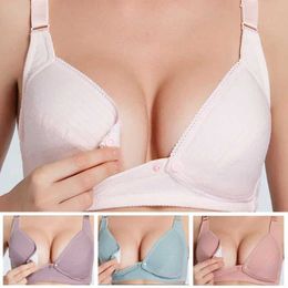 Maternity Intimates Soft and silkless care bra 100% pure cotton breastfeeding for pregnant women button up suitable womens underwear d240527