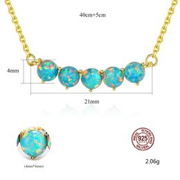 Retro Opal Pendant Necklace European Brand Designer Women Necklace Luxury S925 Silver High end Collar Chain Wedding Party Necklace Valentine's Day Mother's Day Gift