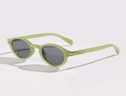 Sunglasses Round Rivet Small Frame Korean Fashion Women Butter Green Men ShadesSunglasses2389757