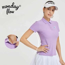 Women's Polos Monday Flow Summer Wear Clothing Women Shirt Slim Fit Sports Ball Suit Women Breathable Short Slve Trainning T Shirts Y240527