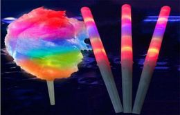 New 28x175CM Colourful Party LED Light Stick Flash Glow Cotton Candy Stick Flashing Cone For Vocal Concerts Night Parties Fast Shi8625877
