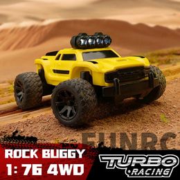 TURBO RACING 1 76 C81 C82 RC MINI car Electric Remote Control Off-Road Rock Buggy Model Car Desktop 1/76 Monster Truck Toy Gift 240522