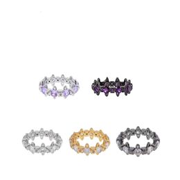 High -Version Viviane Westwood Kaiser Witwe Voller Diamond Warwick Horizontal ein Stück Multi -Saturn -Paar Ring