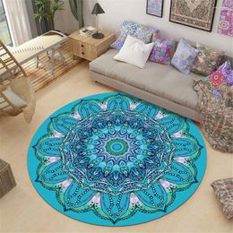 Carpets HXHallucination Carpet Fashion Round Bohemian Style Living Room Bedroom Home Ethnic Rug Floor Mat Rugs