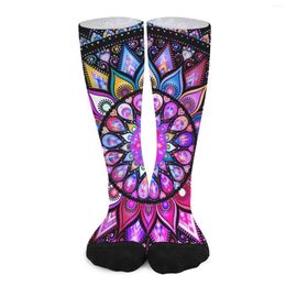Women Socks Colorful Mandala Vintage Print Funny Stockings Ladies Soft Running Winter Design Non Slip