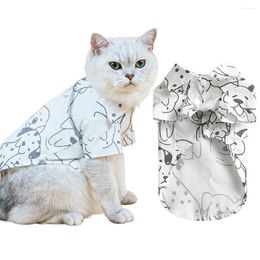 Dog Apparel Washable Puppy Shirt Pet Cloth Button Closure 5 Sizes Summer Beautiful Costume Blouse Skin-friendly