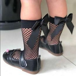 2020 Women Baby Girls Kids Mesh Socks Bow Fishnet Ankle High Lace Fish Net Vintage Short Fashion Summer baby socks