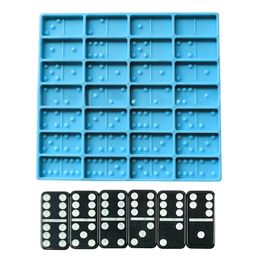 Shiny Dominoes Silicone Epoxy Resin Mould Cake Mould Fondant Moulds Cake Decorating Tools Chocolate Fondant Tools Soap Mould Diy 293g