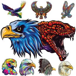 Puzzles Unique Diy Jigsaw Puzzle Wooden Jigsaw 3d Diy Crafts Puzzles Gift For Kid Handsome Eagle Irregular Wooden Puzzle With Wooden Box Y240524