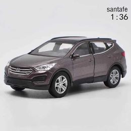 Diecast Model Cars 1/36 Modern SUV Alloy Car Model TUCSON SANTAFE IX35 Die Casting Simulation Metal Model Series Pullback Car Toy Gifts T240524