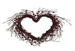 Simulation Berry Large HeartShaped Garland Rattan Wreath Valentine039s Day Wall Hanging Wedding Decoration 40 cm246J2664234