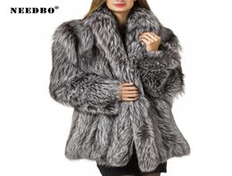 NEEDBO Faux Fur Coat Women Teddy Coat Jacket Streetwear Autumn Winter Warm Faux Fur Jacket Outerwear Female Fur Fluffy jacket 20107479737